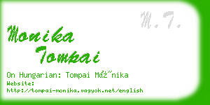 monika tompai business card